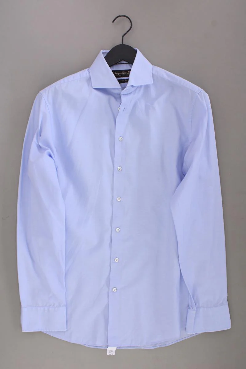 Jacques Britt Langarmhemd Custom Fit für Herren Gr. Hemdgröße 39 blau