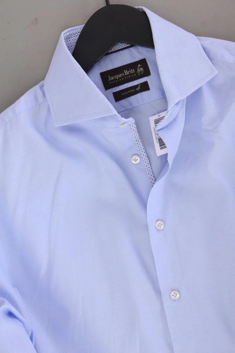 Jacques Britt Langarmhemd Custom Fit für Herren Gr. Hemdgröße 39 blau - Image 2