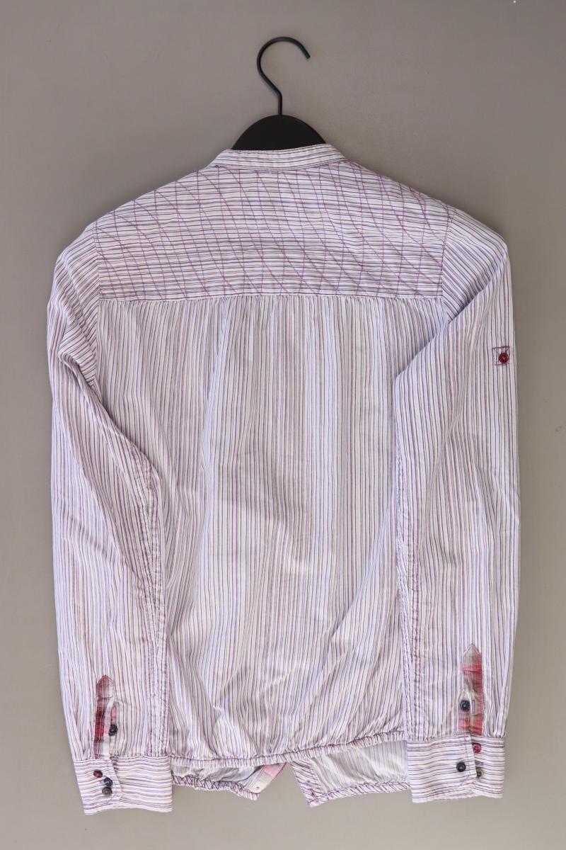 Desigual Langarmbluse Gr. M gestreift mit Pailletten weiß aus Baumwolle - Image 2