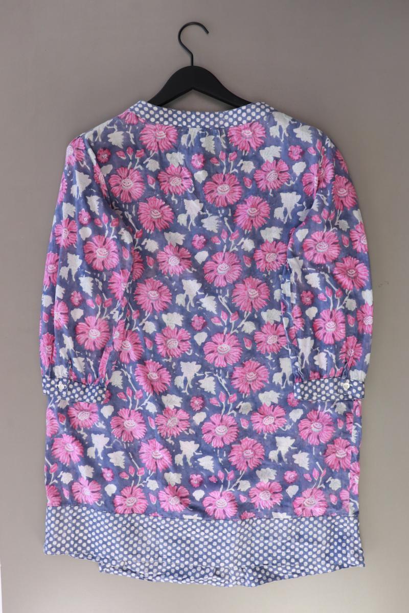 Himalaya Bluse Gr. L mit Blumenmuster blau aus Baumwolle - Image 2