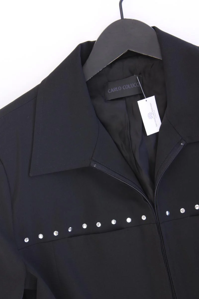 Carlo Colucci Übergangsjacke Gr. 40 neuwertig mit Nieten Vintage schwarz - Image 2