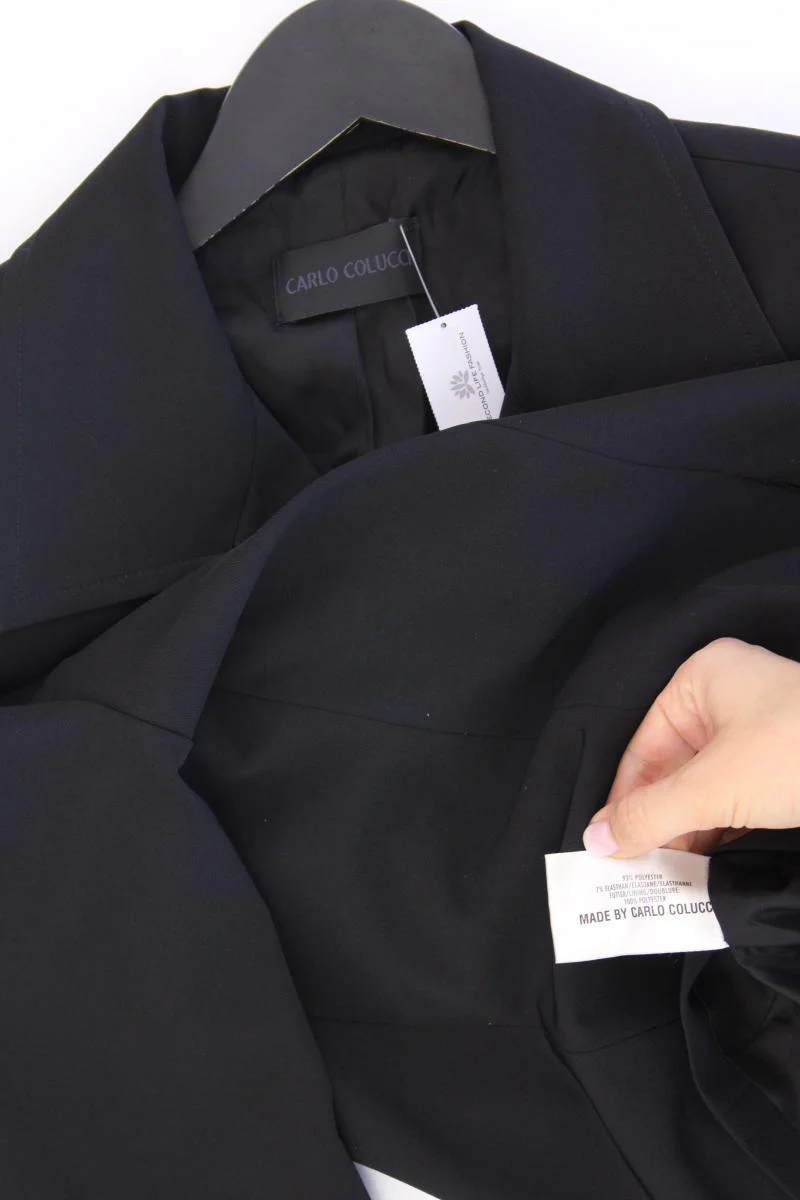 Carlo Colucci Übergangsjacke Gr. 40 neuwertig mit Nieten Vintage schwarz - Image 3
