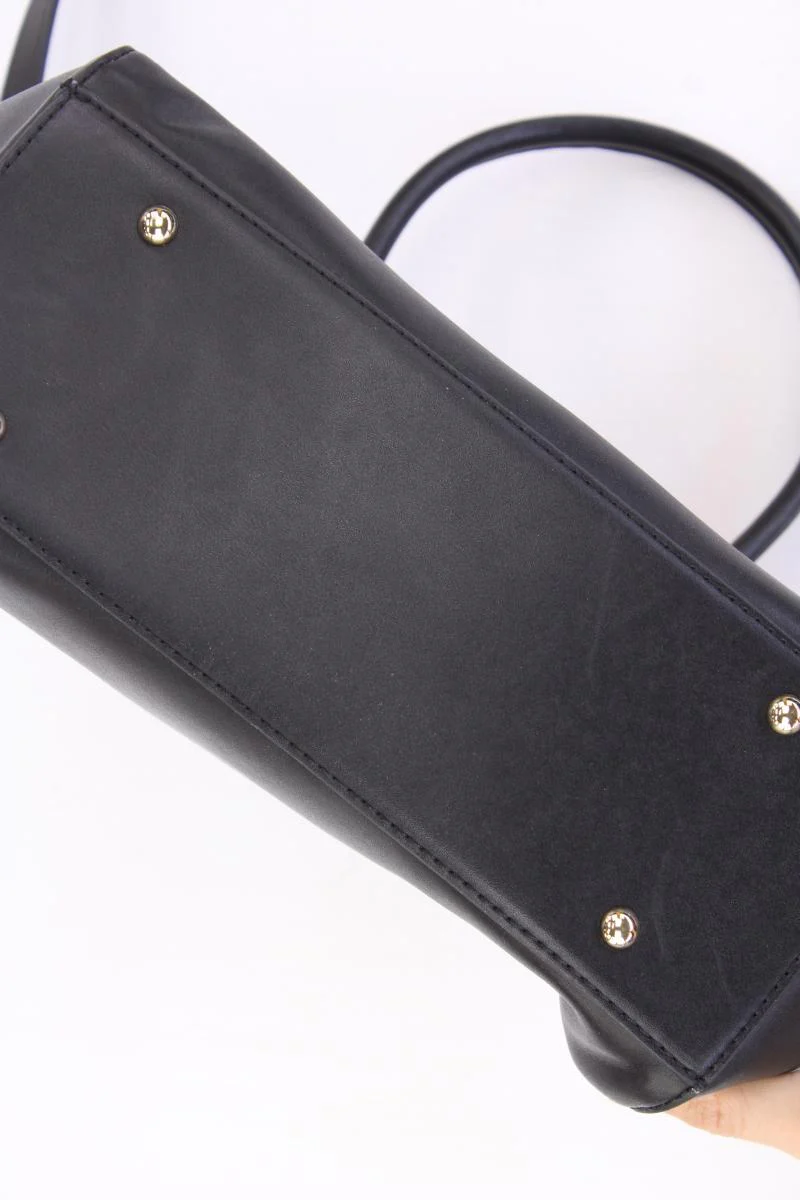 L. Credi Tasche mit wechselnbaren Deckeln neuwertig schwarz aus Kunstleder - Image 3