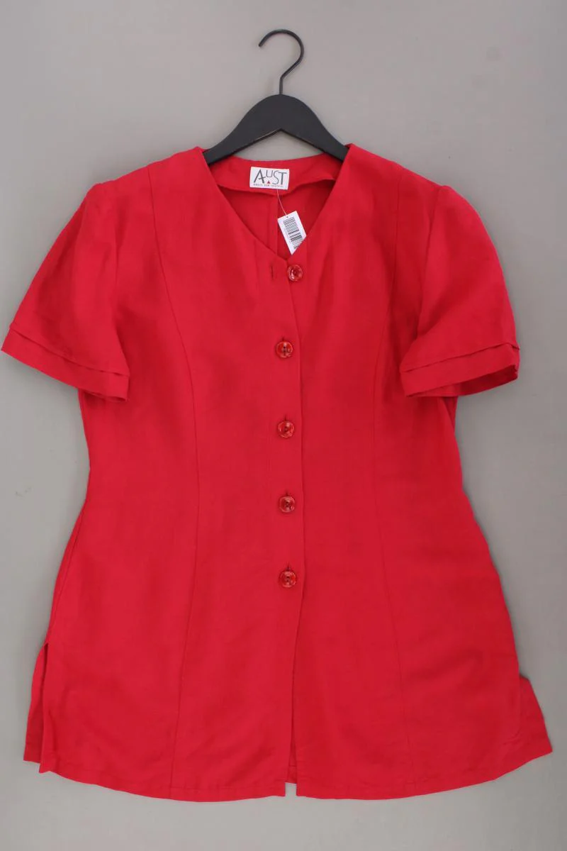 AUST Kurzarmbluse Gr. 42 Vintage rot