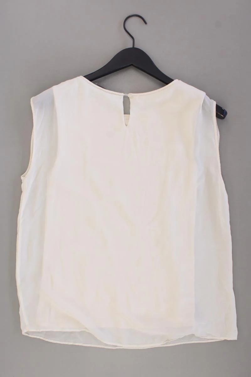 Hallhuber Donna Seidenbluse Gr. 36 Kurzarm creme - Image 3