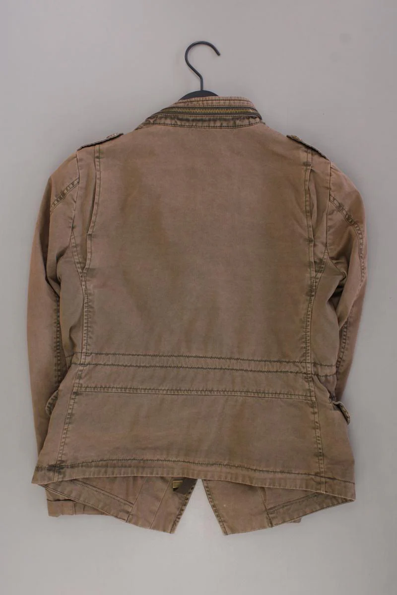 Zara Übergangsjacke Gr. M mit Nieten braun aus Baumwolle - Image 3