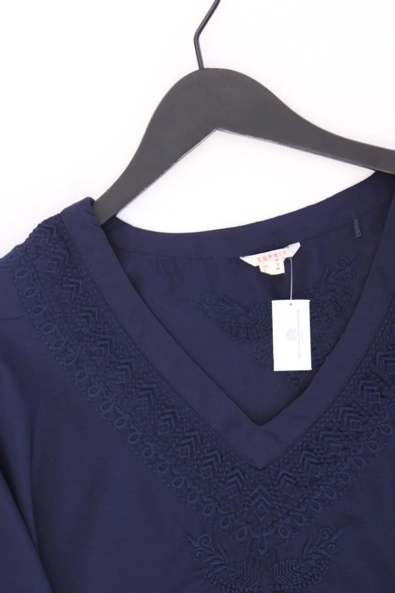 Esprit Kurzarmbluse Gr. S neuwertig blau aus Polyester - Image 2