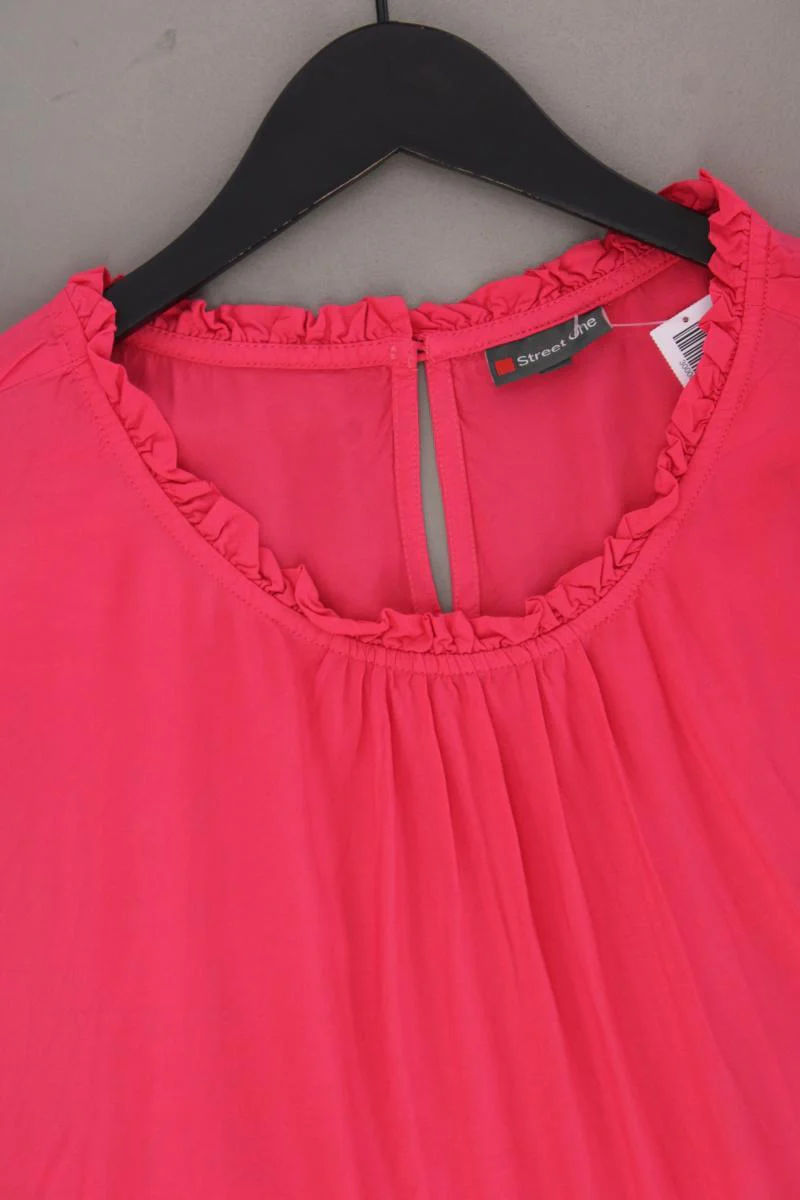 Street One Rüschenbluse Gr. 38 neuwertig Kurzarm pink aus Viskose - Image 2