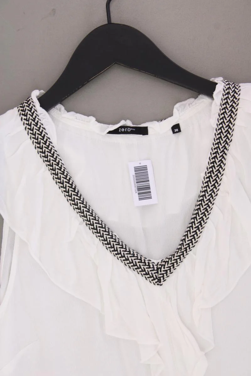 Zero Ärmellose Bluse Gr. 36 weiß aus Viskose - Image 2