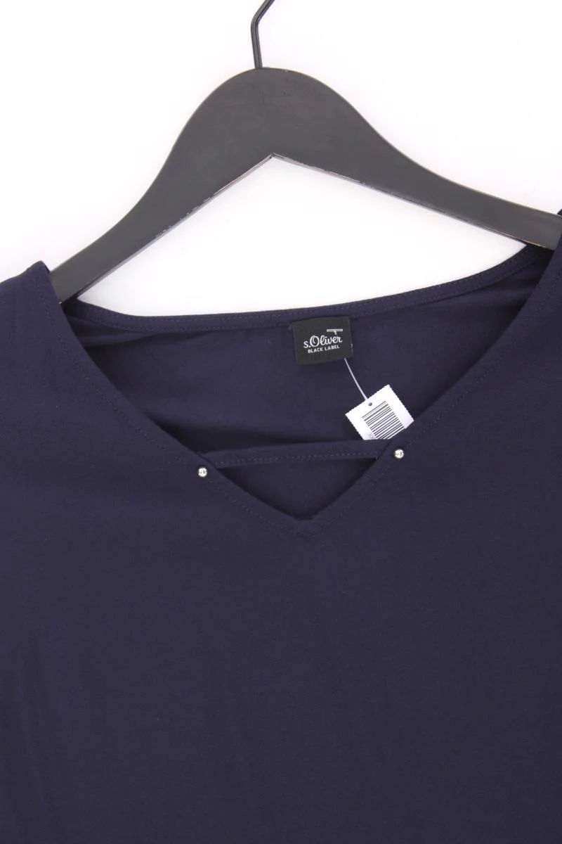 s.Oliver Black Label Kurzarmbluse Gr. 38 blau aus Viskose - Image 2