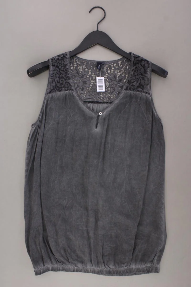 s.Oliver Ärmellose Bluse Gr. M grau aus Viskose