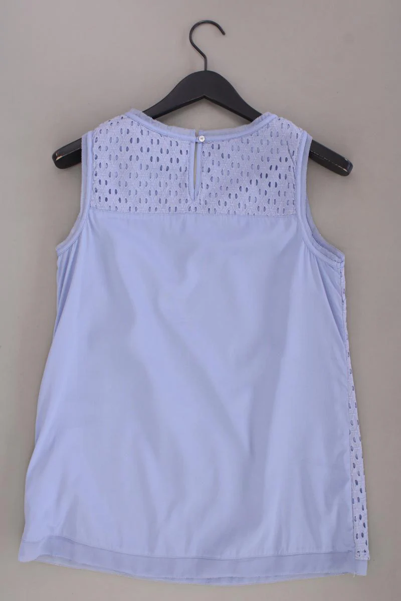 s.Oliver Ärmellose Bluse Gr. 38 blau aus Baumwolle - Image 3