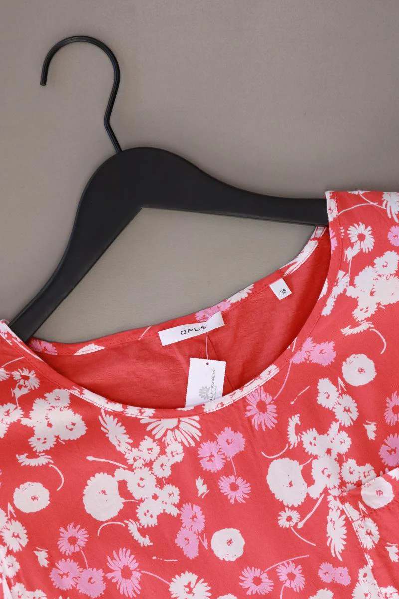 Opus Kurzarmbluse Gr. 38 mit Blumenmuster rot aus Viskose - Image 3