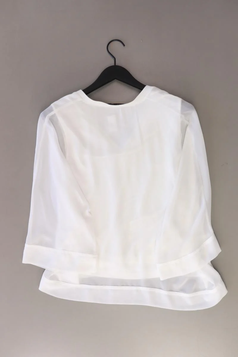 Zara Chiffonbluse Gr. M 3/4 Ärmel weiß aus Polyester - Image 2