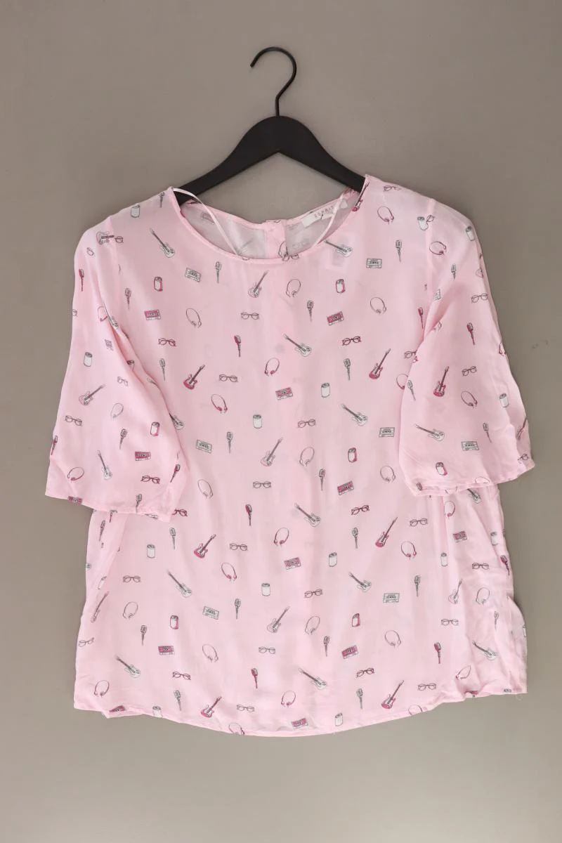 Esprit Regular Bluse Gr. 40 3/4 Ärmel rosa aus Viskose