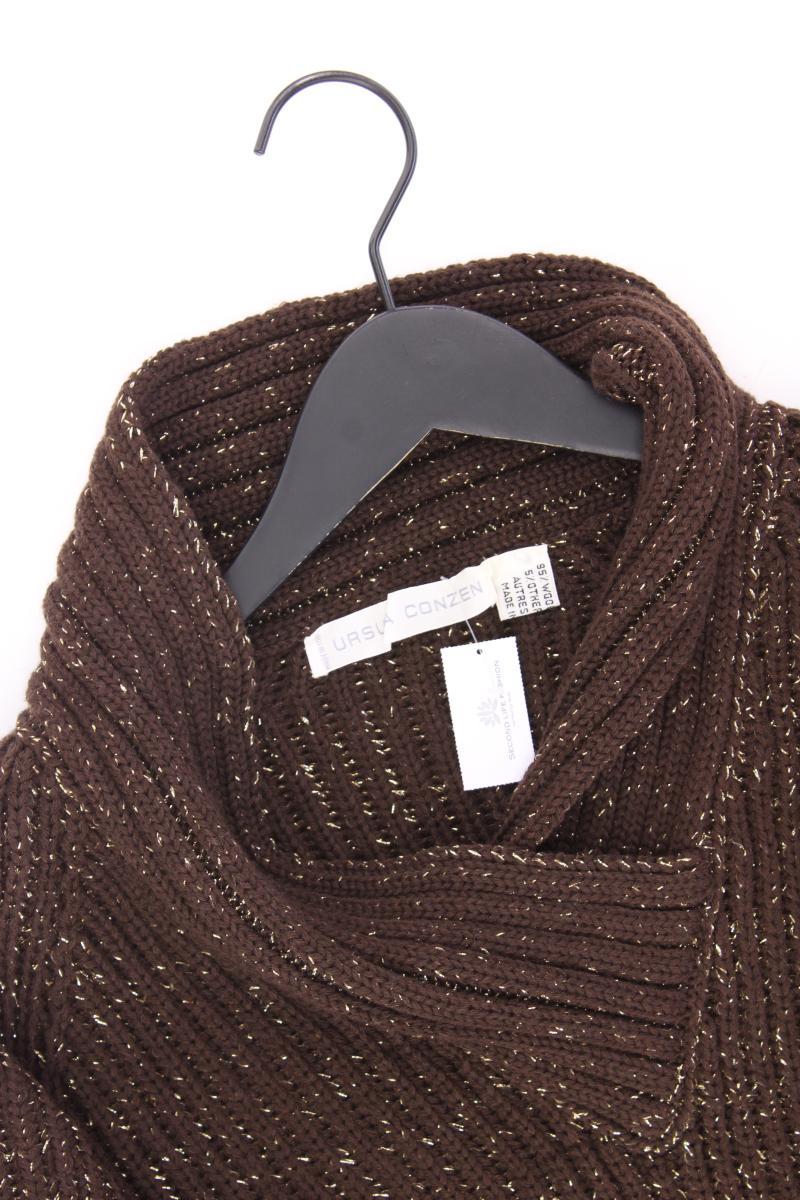 Ursula Conzen Strickpullover Vintage mit Glitzer Gr. 44 braun aus Wolle - Image 2