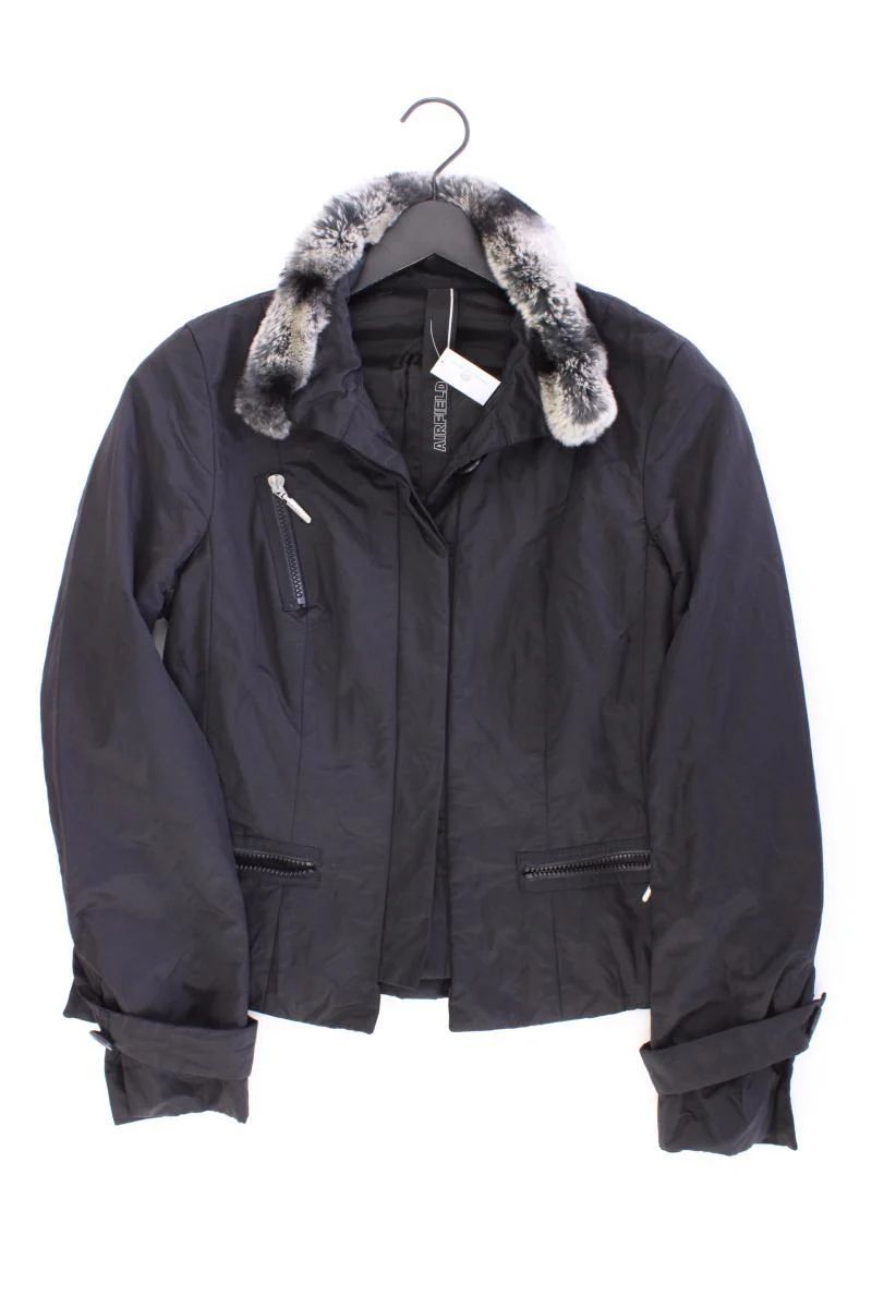 Airfield Übergangsjacke Gr. 36 schwarz aus Baumwolle