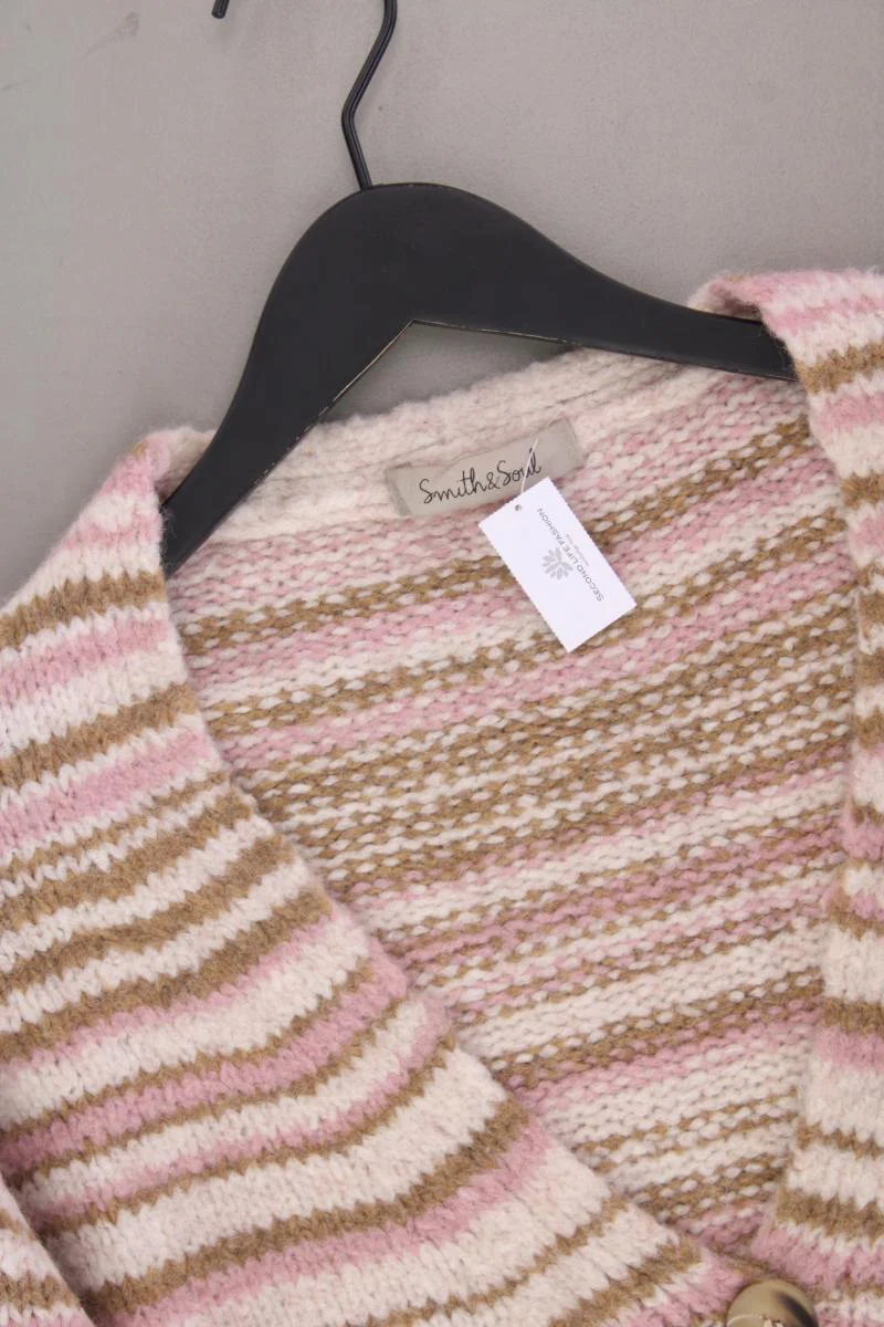 Smith & Soul Strickjacke Gr. M gestreift Langarm rosa aus Polyacryl - Image 2