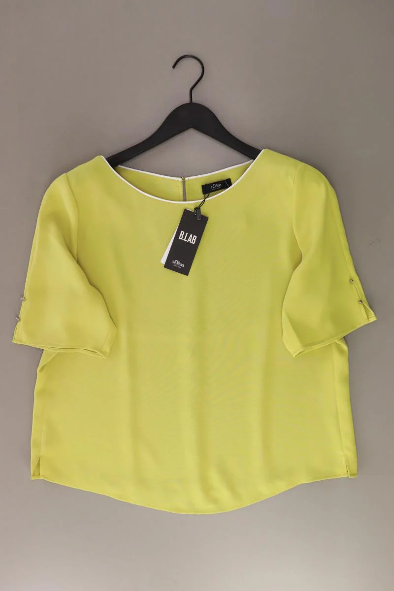 s.Oliver Black Label Kurzarmbluse Gr. 44 neu mit Etikett Neupreis: 69,99€! gelb