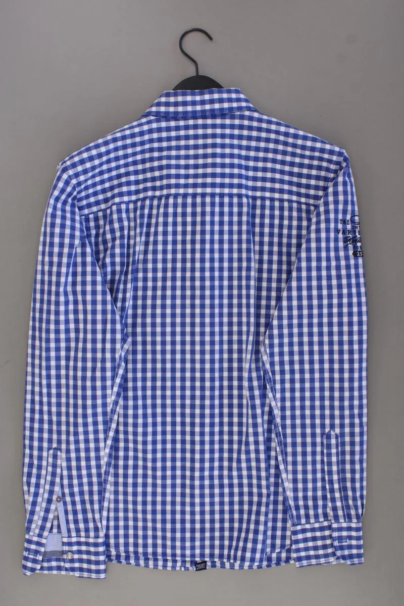 Camp David Karohemd für Herren Gr. M/L kariert Langarm blau aus Baumwolle - Image 3