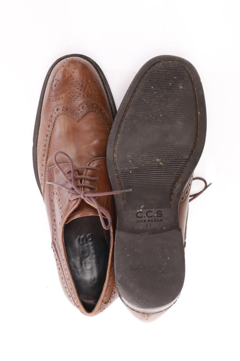 C.C.S SARARAR Schuhe für Herren Gr. 41 braun aus Leder - Image 4