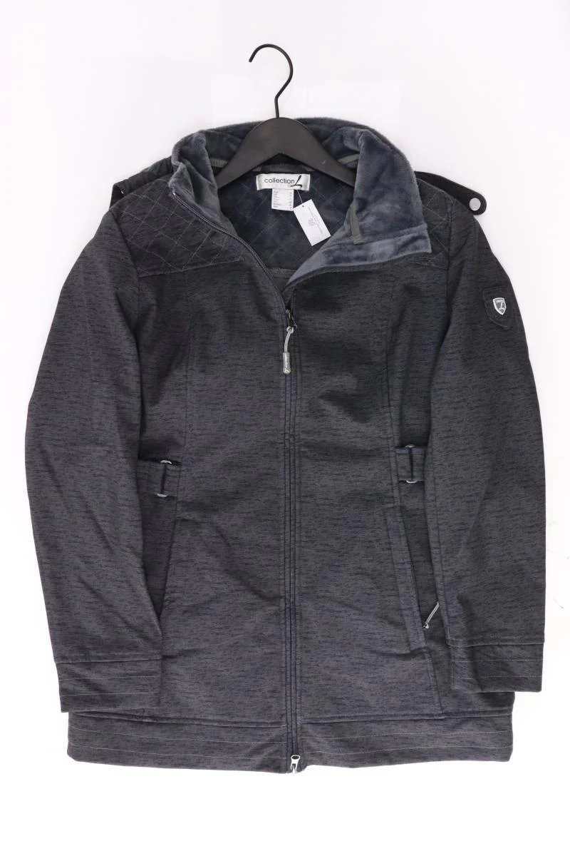 création L Kapuzenjacke Gr. 38 grau aus Polyester