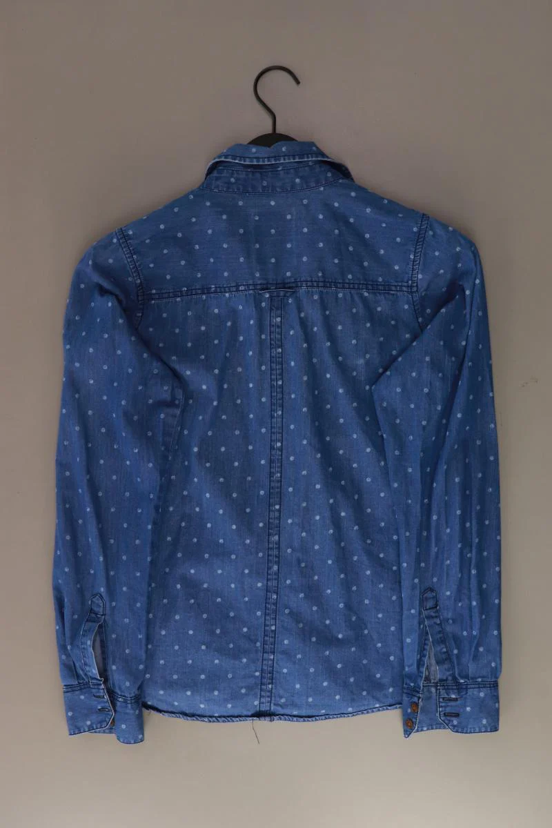 Anti Blue Langarmbluse Gr. L gepunktet blau aus Baumwolle - Image 2