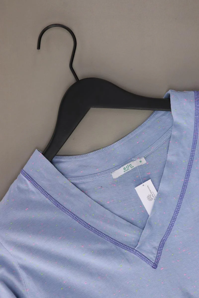 edc by Esprit Shirt mit V-Ausschnitt Gr. M 3/4 Ärmel blau aus Baumwolle - Image 3