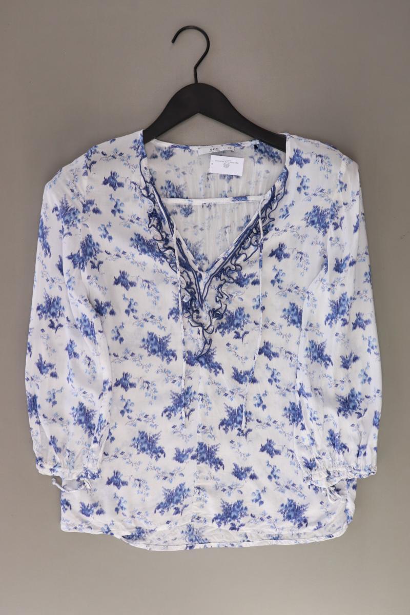 edc by Esprit Rüschenbluse Gr. XS 3/4 Ärmel weiß aus Viskose