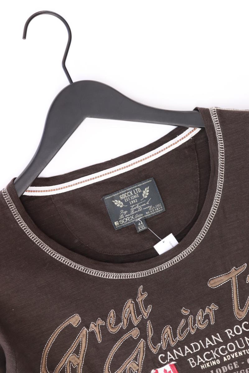 Soccx Longsleeve-Shirt Gr. 44 Langarm braun aus Baumwolle - Image 3