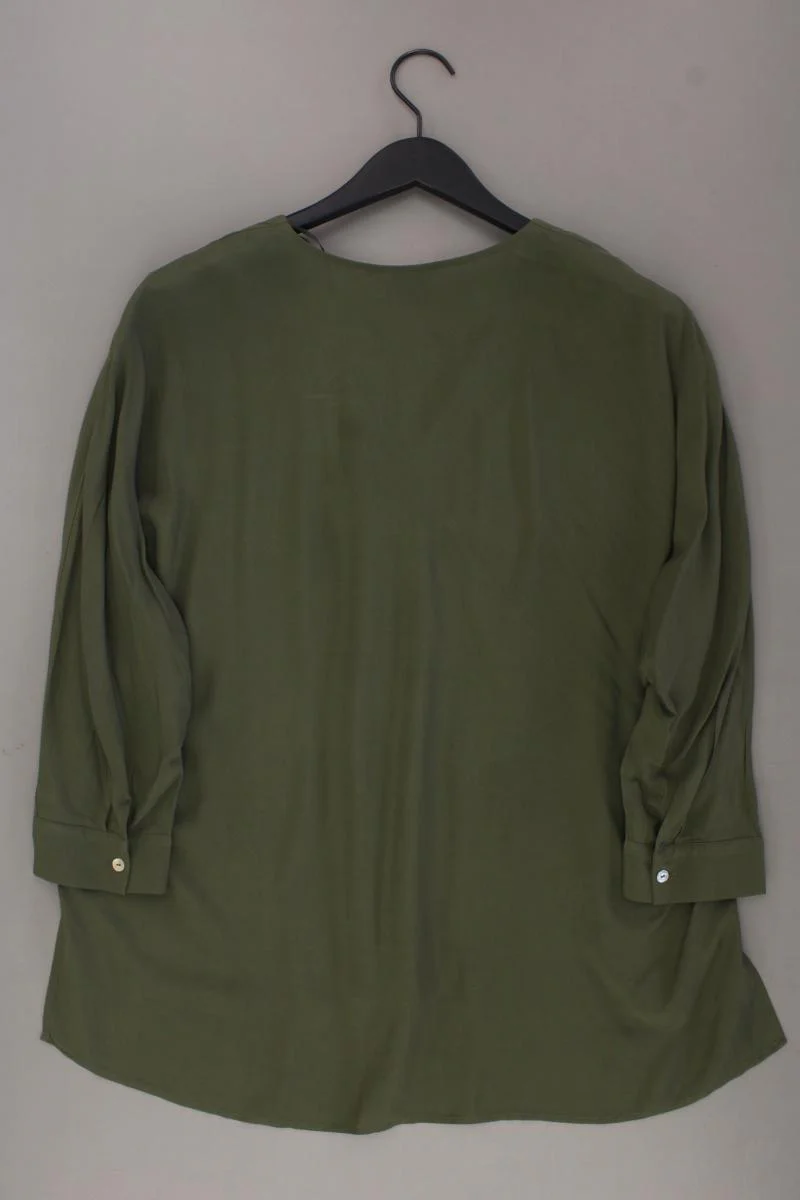 Mango Oversize-Bluse Gr. S neuwertig 3/4 Ärmel olivgrün aus Viskose - Image 3