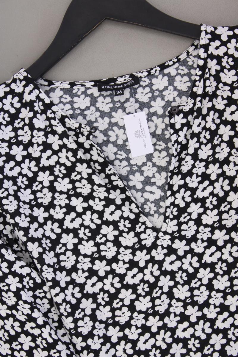 One more story Langarmkleid Gr. 36 mit Blumenmuster neuwertig schwarz - Image 2