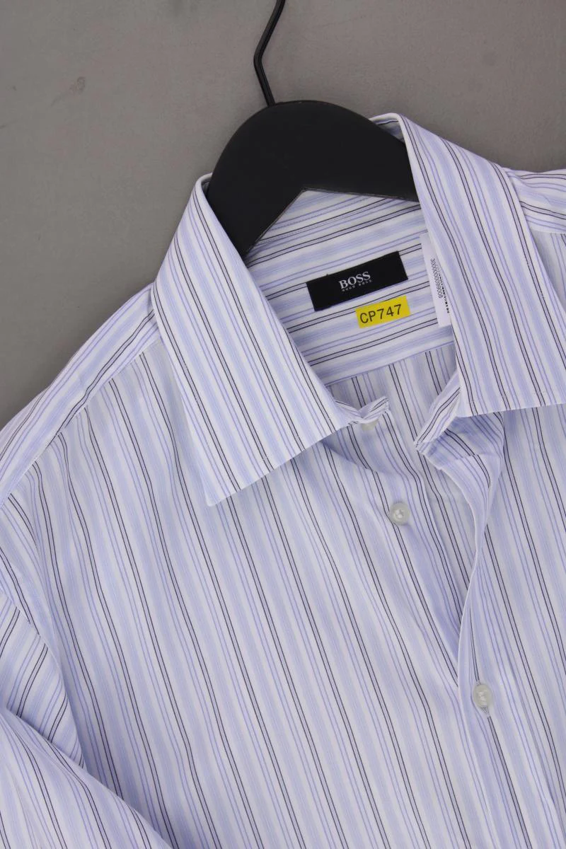 BOSS by Hugo Boss Langarmhemd für Herren Gr. Hemdgröße 41 gestreift blau - Image 2