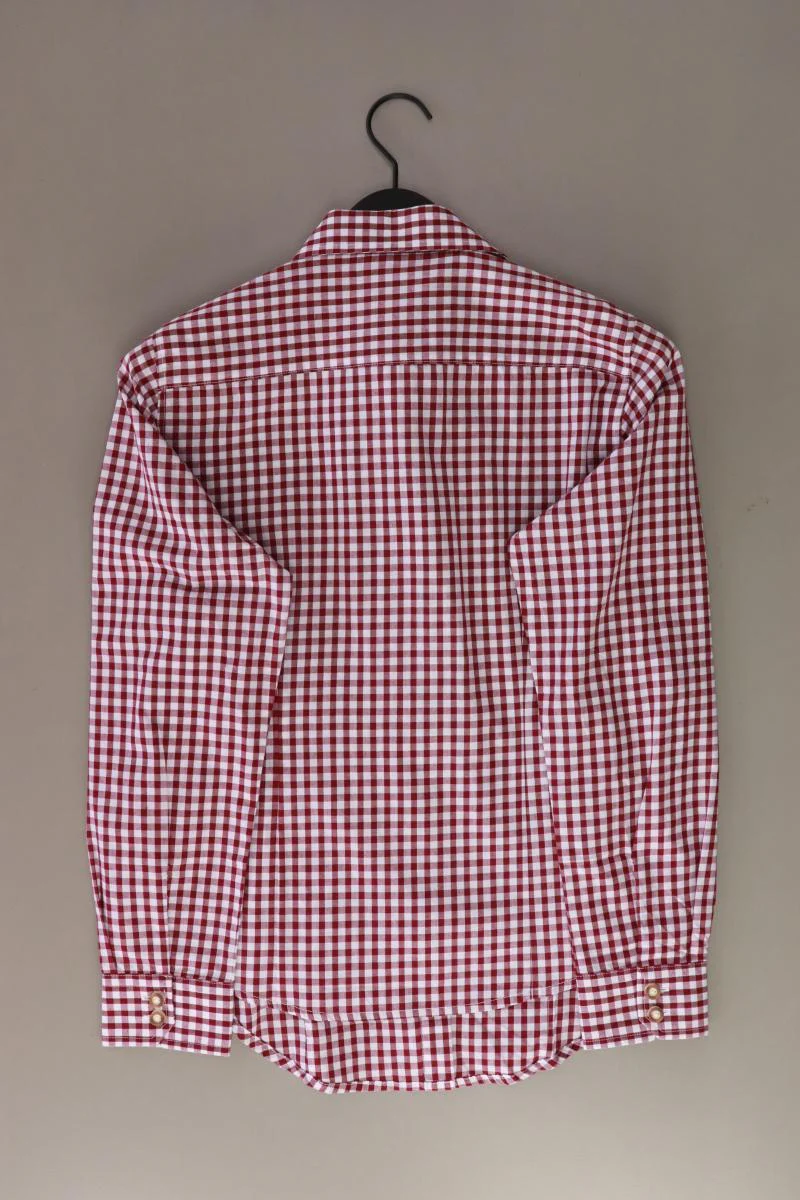 OS Trachten Karobluse Gr. 40 kariert Langarm rot aus Polyester - Image 2