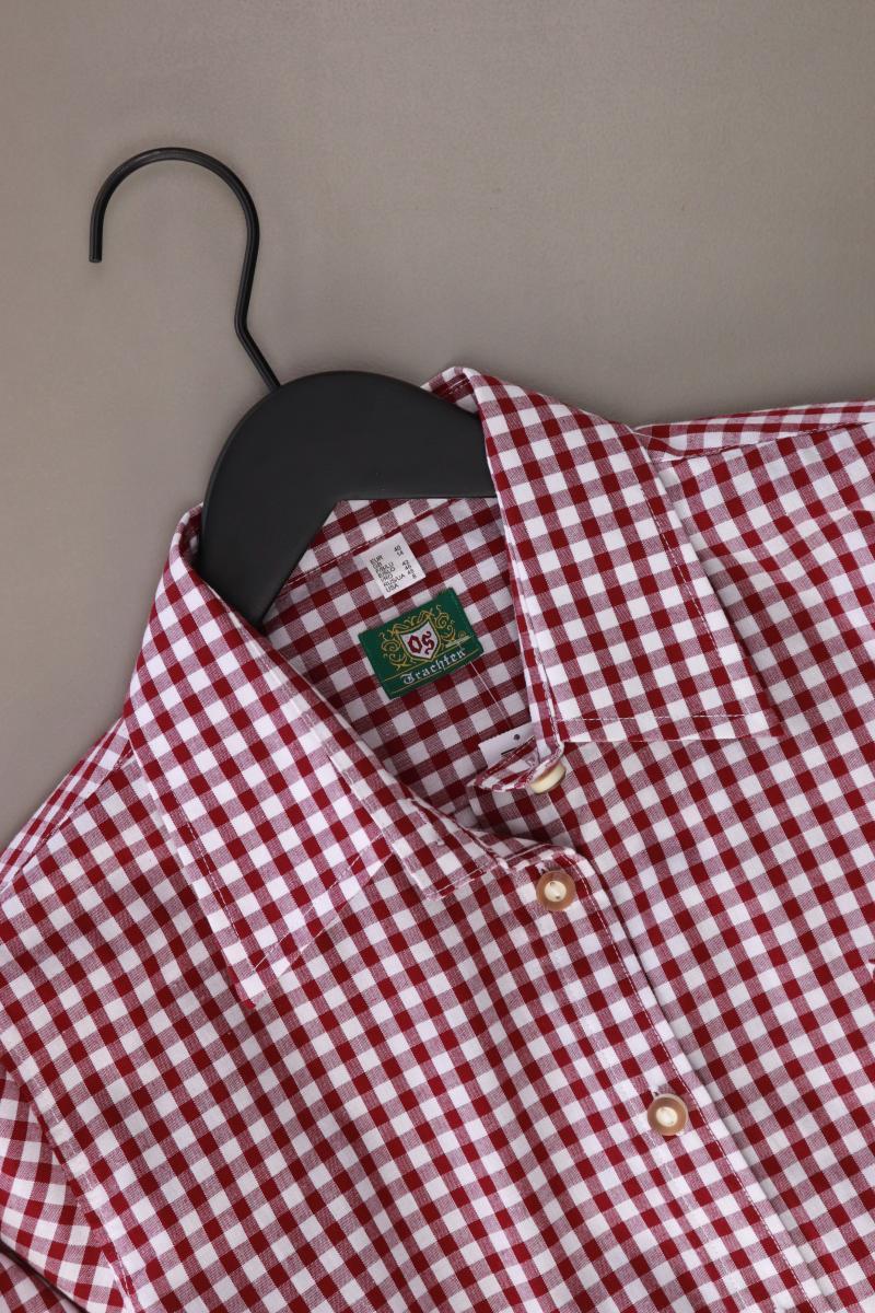 OS Trachten Karobluse Gr. 40 kariert Langarm rot aus Polyester - Image 3