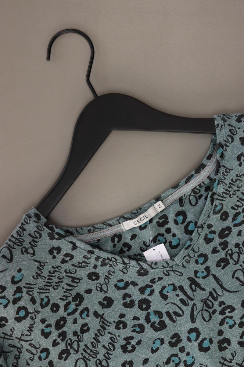 Cecil Feinstrickpullover Gr. M mit Tierdruck türkis aus Viskose - Image 3