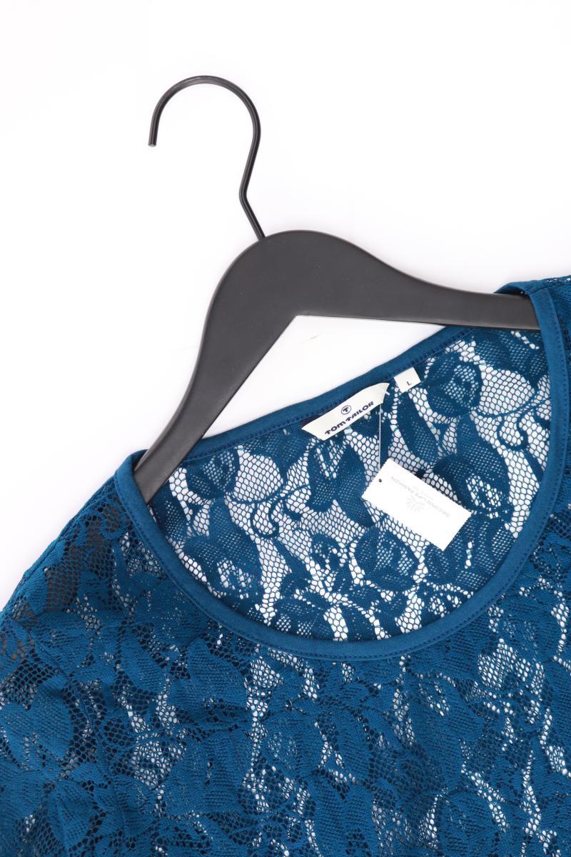 Tom Tailor Shirt mit Spitze Gr. L Langarm türkis - Image 3