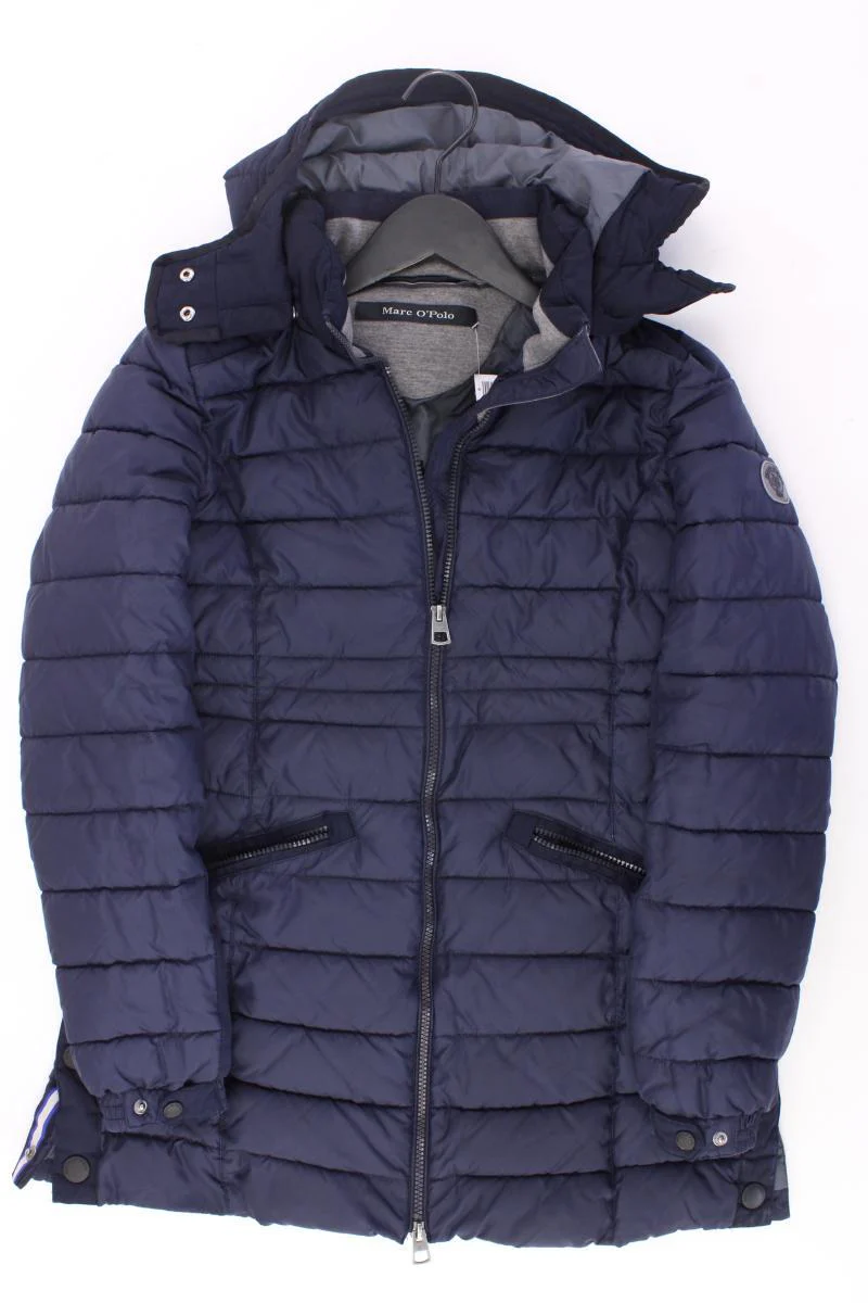 Marc O'Polo Kapuzenmantel Gr. 36 blau aus Polyester