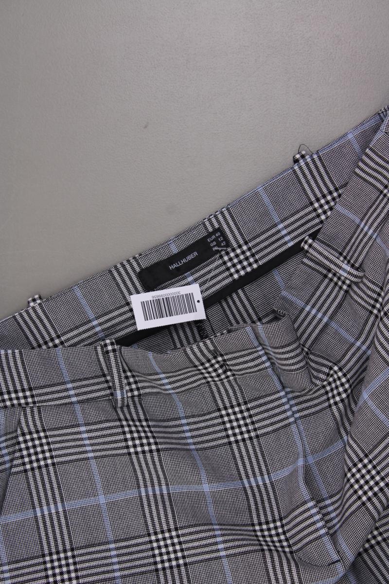 Hallhuber Stoffhose Gr. 40 kariert neuwertig grau aus Polyester - Image 2