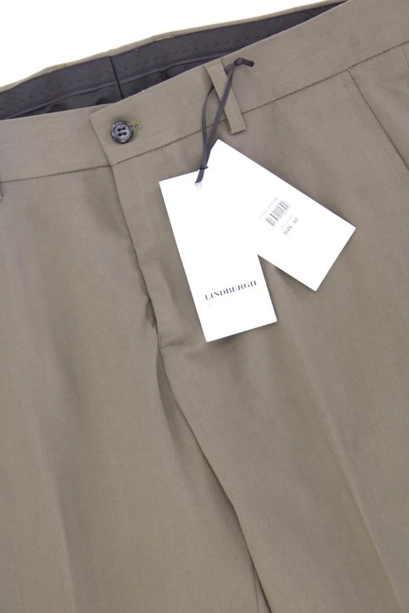 LINDBERGH Anzughose für Herren Gr. 50 neu mit Etikett olivgrün aus Polyester - Image 2