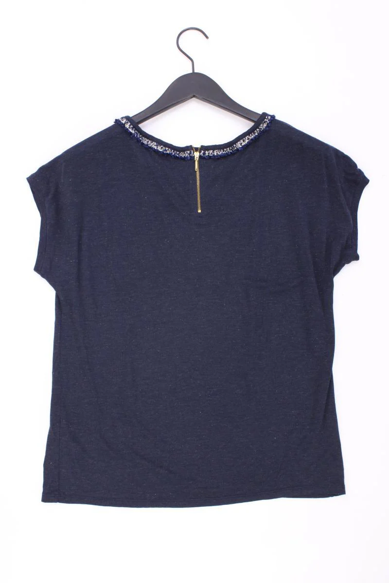 Esprit T-Shirt Gr. XL Kurzarm mit Glitzer blau aus Viskose - Image 3