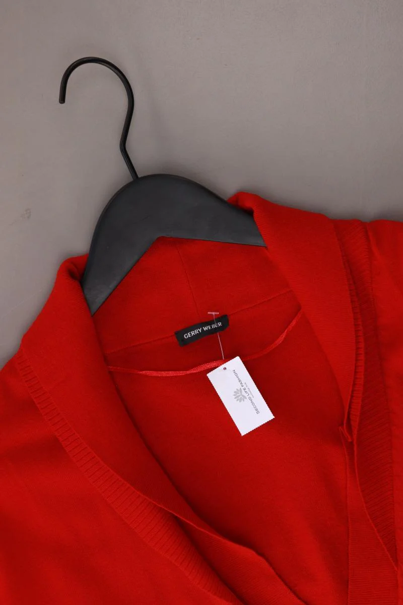 Gerry Weber Strickjacke Gr. 42 Kurzarm rot aus Viskose - Image 3