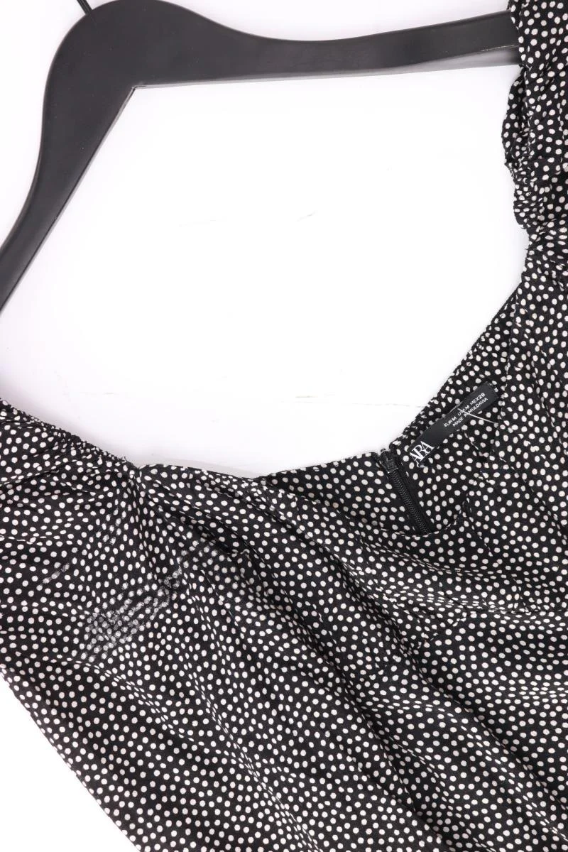 Zara Langarmkleid Gr. M gepunktet schwarz aus Polyester - Image 3