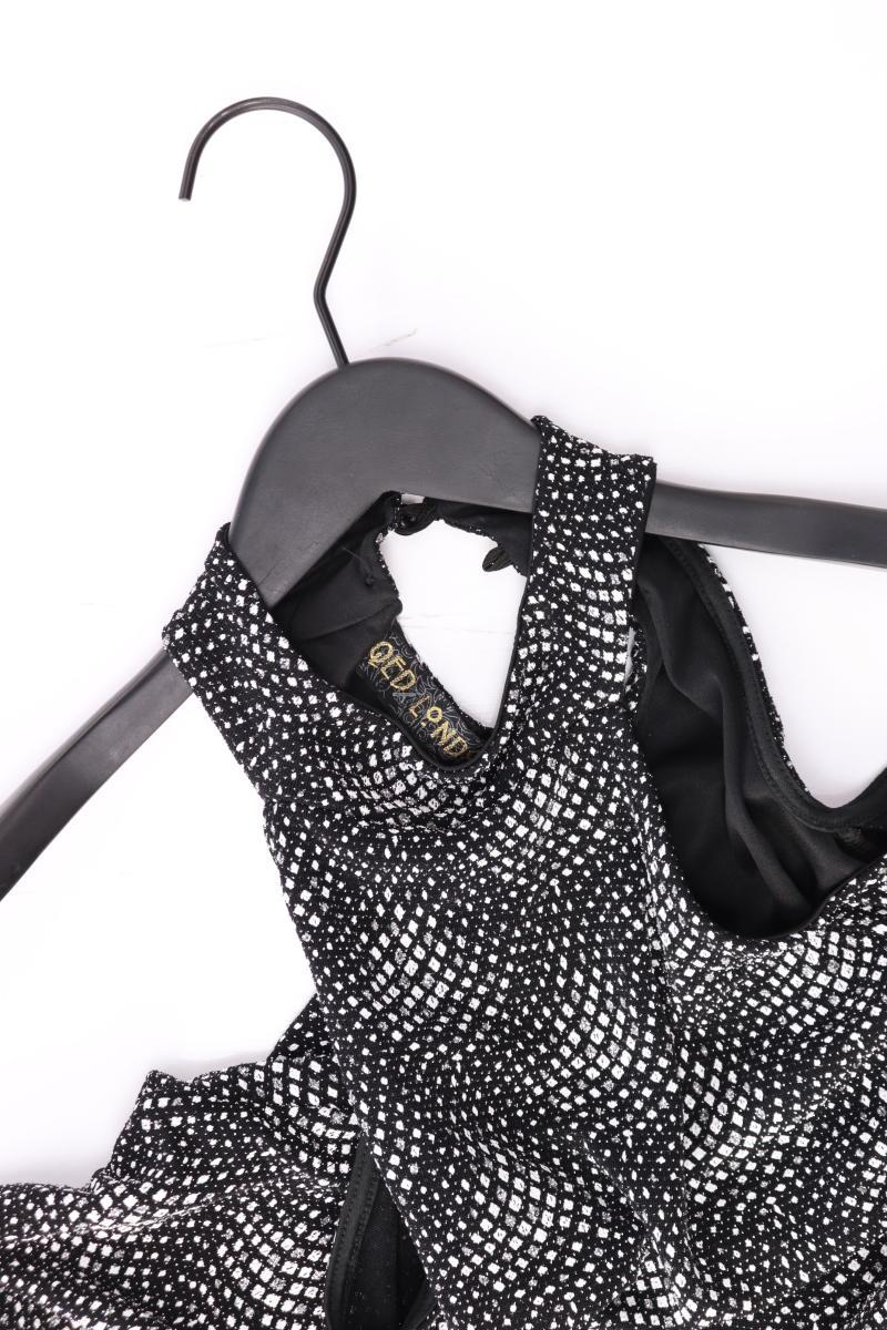 QED LONDON Abendkleid mit Glitzer und Cut Outs Gr. 42 Langarm silber aus Nylon - Image 3