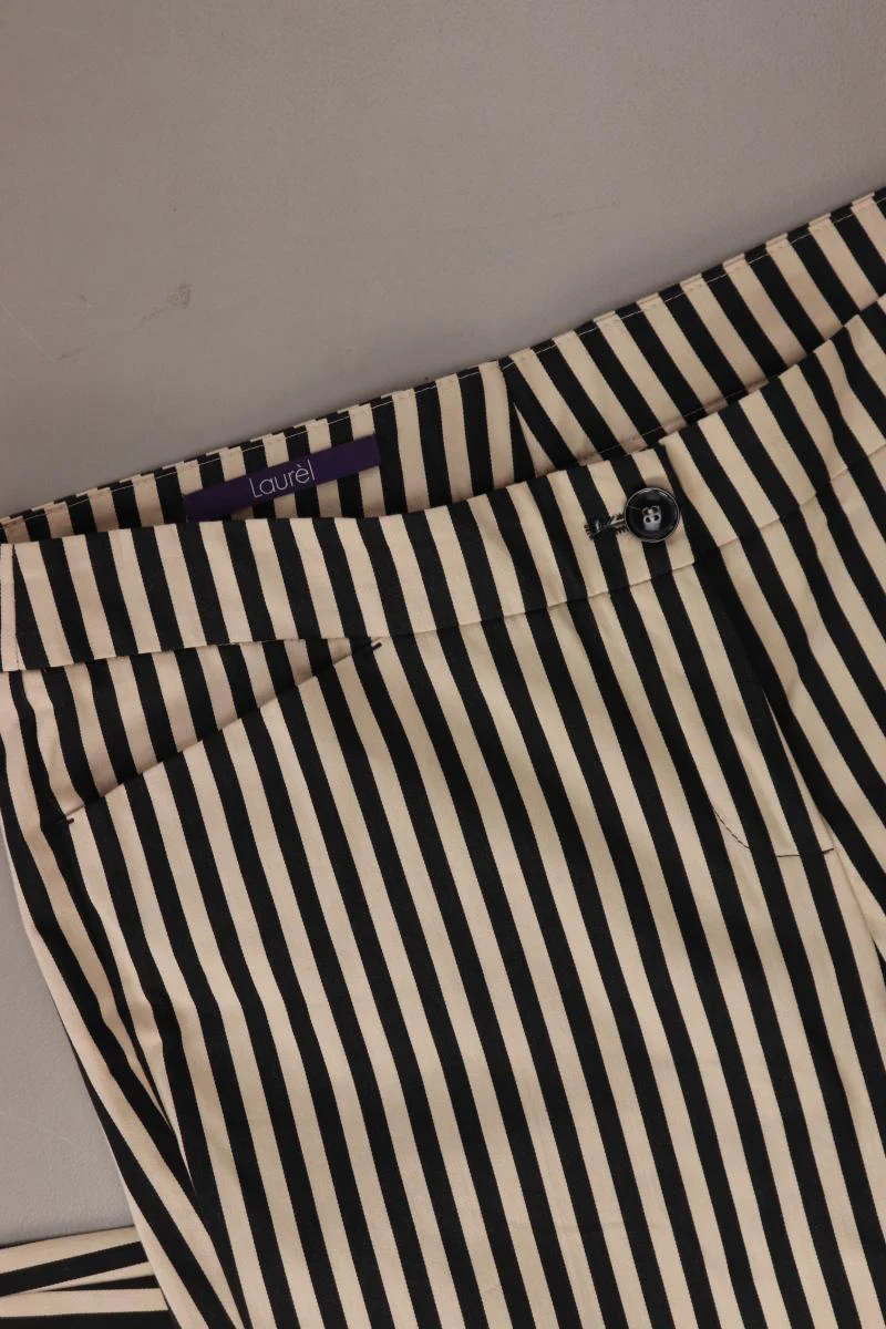 Laurèl Stoffhose Gr. 38 gestreift schwarz aus Baumwolle - Image 3