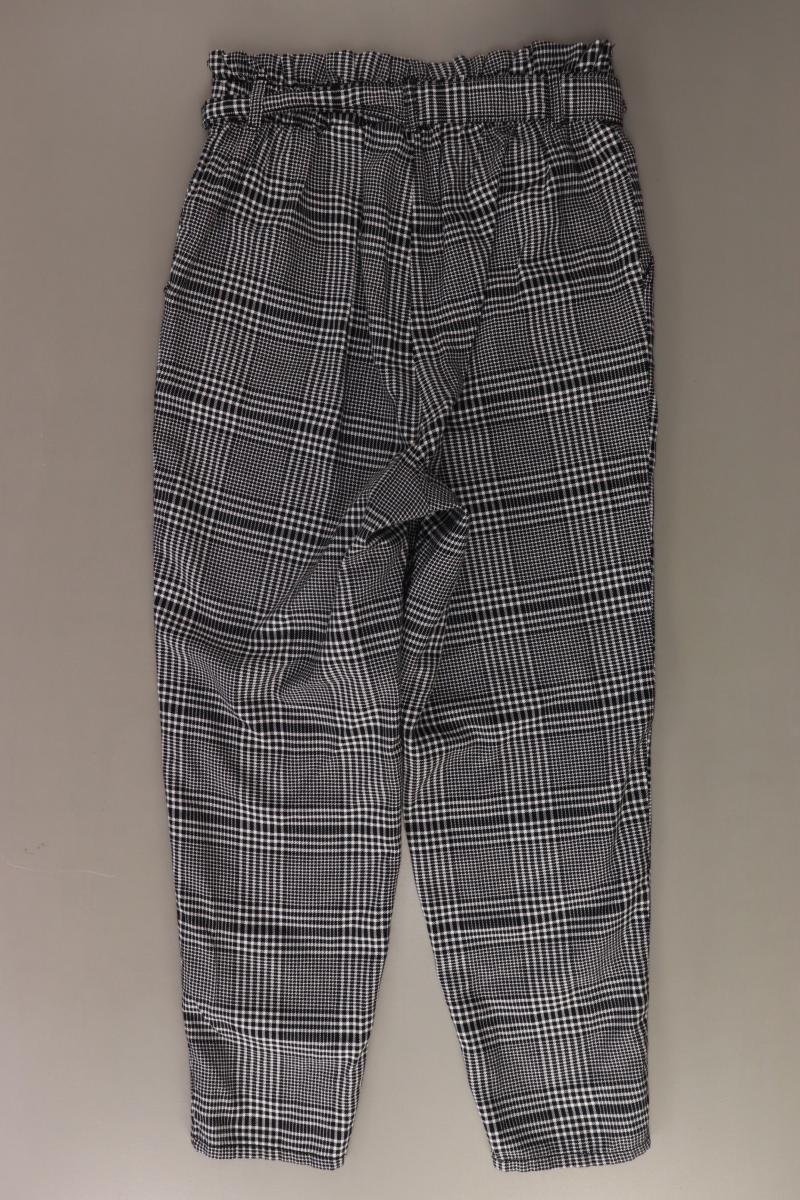 H&M Paperbag Hose Gr. 38 kariert schwarz aus Baumwolle - Image 2