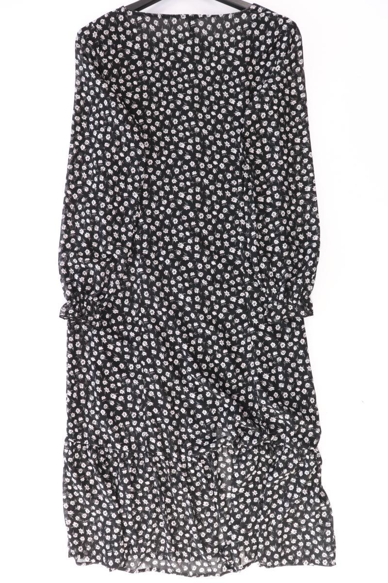 H&M Maxikleid Gr. 40 mit Blumenmuster Langarm schwarz aus Polyester - Image 2