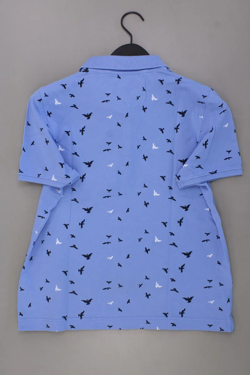 Franco Callegari Poloshirt mit Vogelmuster Gr. 40 Kurzarm blau aus Baumwolle - Image 3