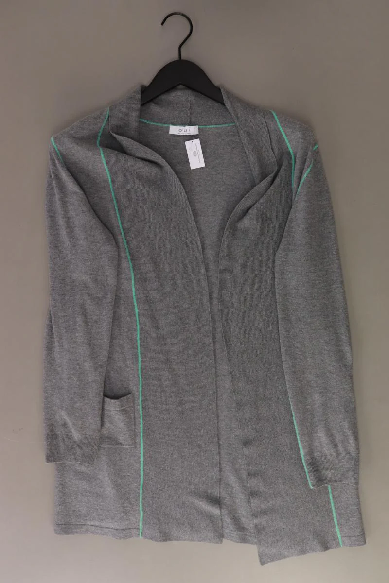 Oui Strickjacke Gr. 36 Langarm grau
