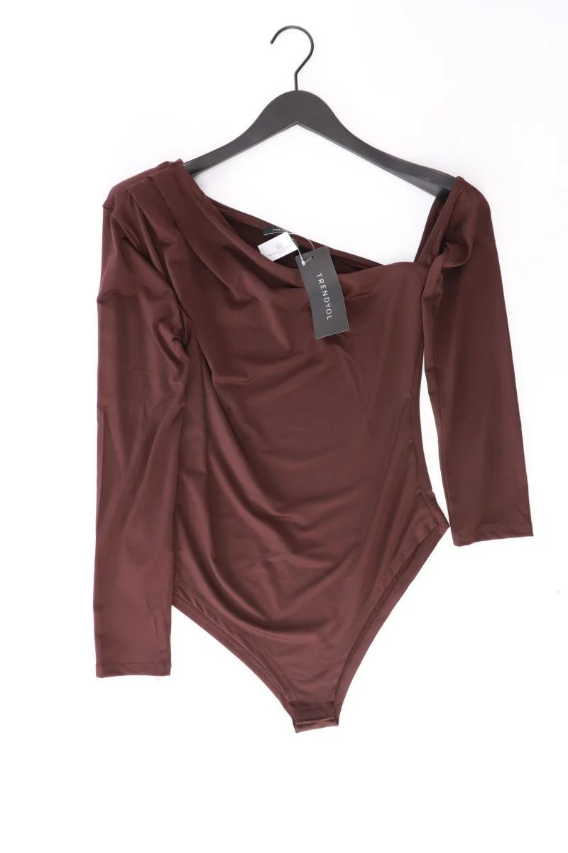 Trendyol Shirtbody Gr. XL neu mit Etikett Langarm braun aus Polyester